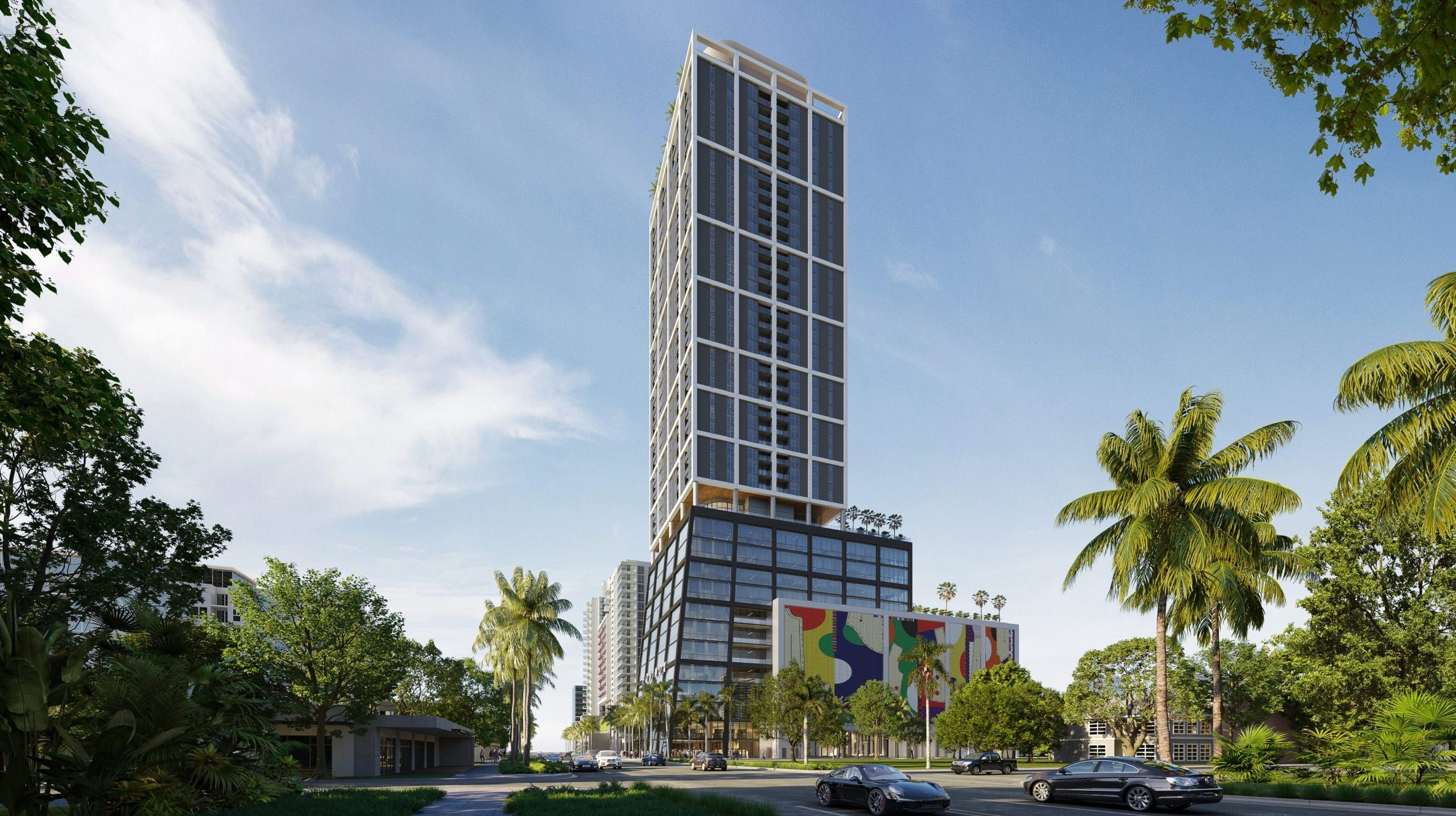 NEO Edgewater exterior on Biscayne Boulevard